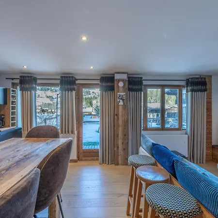 公寓 Le 138 Megeve Sejour Pour 8 Confort Espace Charme Calme 代米考迪亚